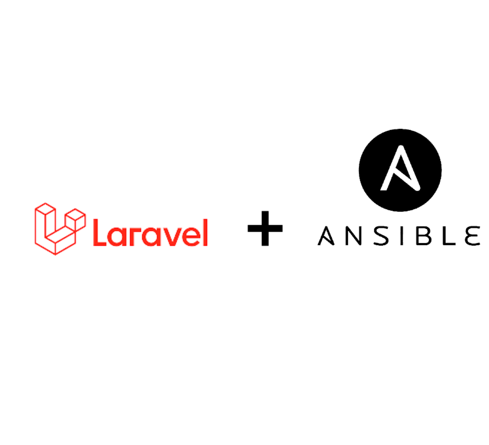ansible & laravel logos